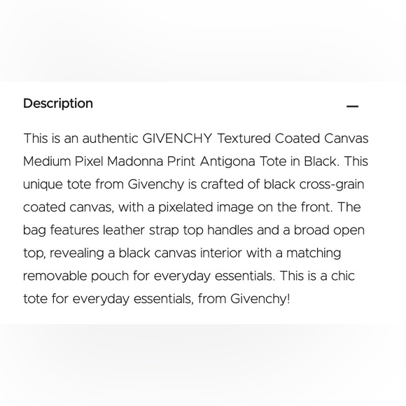 GIVENCHY Textured Coated Canvas Pixel Madonna Print Medium Antigona Tote Black - Picture 8 of 9